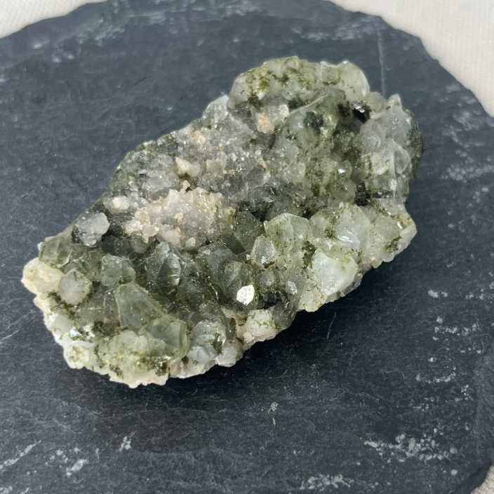 Epidot Quarz Cluster